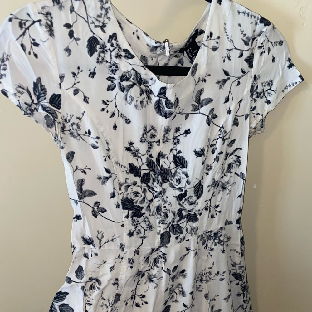 Black and white floral dress